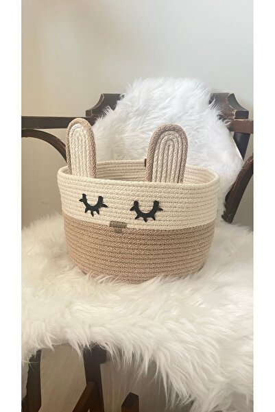 afralya home 1 Adet 23cm Tavşan Kulaklı/tilki Figürlü Bebek Çocuk Odası Sepet...