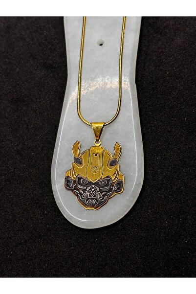 Es Silver Transformers Bumblebee Kolye 925 Ayar Gümüş Uçlu , 60 cm çelik zincir