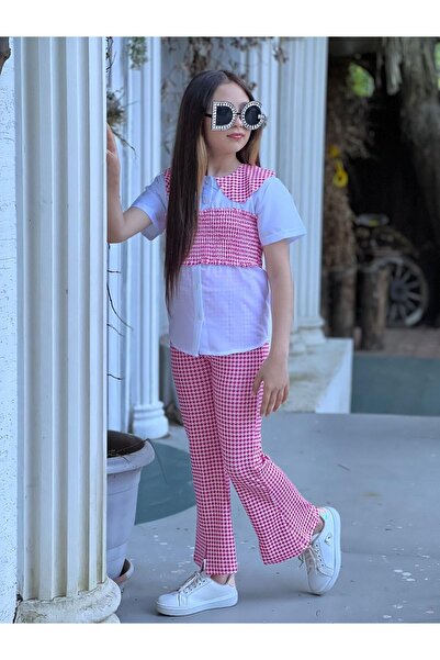 Calisa Girl's Spanish Plaid Pants and Shirt Set - Holiday Clothing