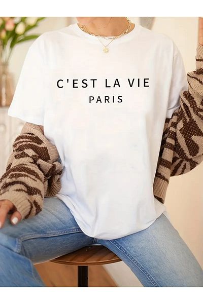 EFFRENATU Μπλουζάκι Unisex Oversize με στάμπα