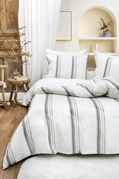 BESTİNA GOLD Комплект единична завивка за завивки Harmony Hues, боядисана в прежда (с еластичен чаршаф)