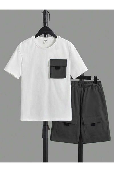 CLASSY.MODA Men's Bermuda Short - 100% Cotton, Elastic Waist and Inflatable with Your Glass