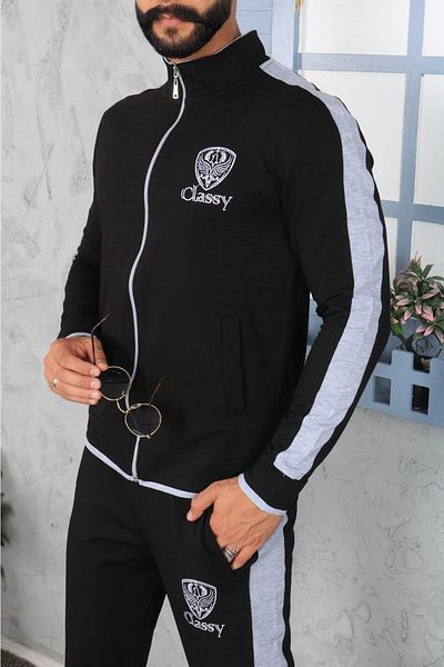 CLASSY.MODA طقم رياضي - طقم بدلة رياضية - قماش بخيطين