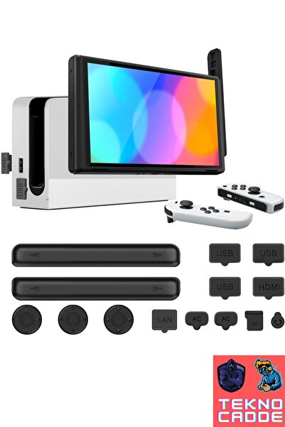 beboncool Nintendo Switch OLED 13in1 Toz Geçirmez Koruyucu Silikon Pad