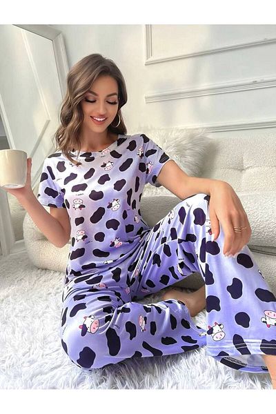 CLASSY.MODA COTTON BUTTONED PIJAM SET