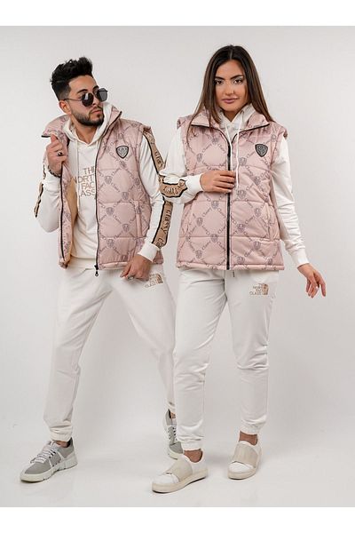 CLASSY.MODA Σετ αθλητικής φόρμας -3-τεμάχια κάτω-πάνω, γιλέκο, κέντημα, κουκούλα και ανώμαλα 2 νήματα Τιμή για ένα άτομο