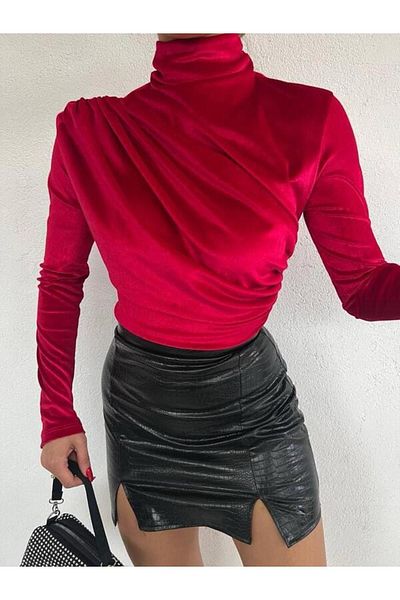 CLASSY.MODA WOMEN'S Velvet Blouse