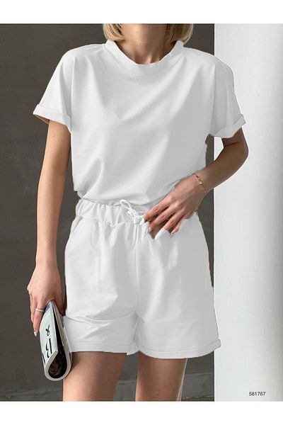 CLASSY.MODA Sport Set Shorts FABRIC DOUBLE THREAD - oversize