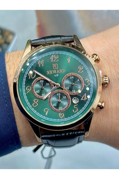 Reward New Season Men's Wristwatch - Leather Cord with Calendar