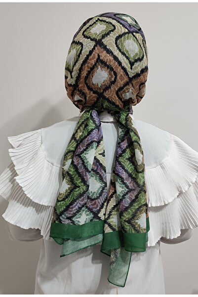 QUM İPEK Desenli Pamuklu Şal