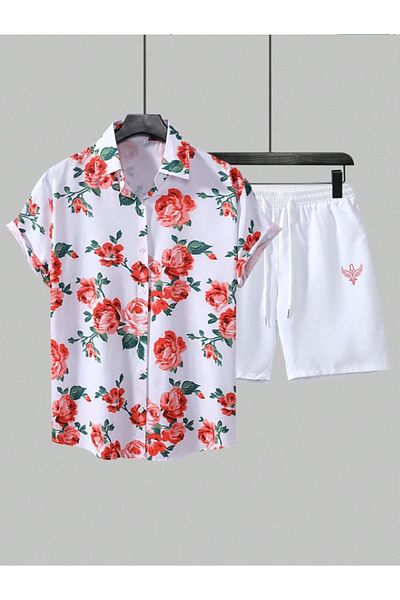 CLASSY.MODA Oversize Digital Printed Shorts Set for Men and Women