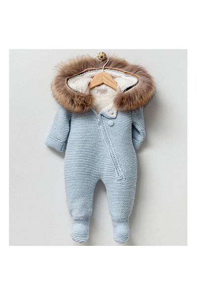 Nipperland Knitwear Baby Rompers - Zippered and Furry