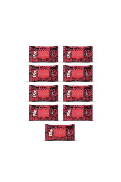 MBB ETİCARET 90 Pieces of Covered Wet Towels - 9 Pack of Rose Scented Red Rose