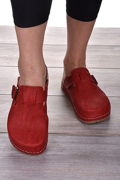 DOGİYE 9034 Papuci Sabo Confort de culoare roșie