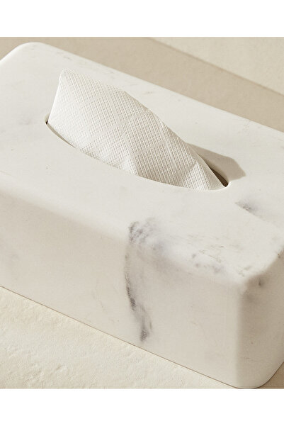 MIARIK DESIGN & DEKORASYON Doğal Mermer Leylak Peçtelik Mendil Kutusu Peçete ...