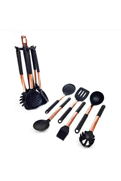 AROW 7 Piece Silicone Copper Ladle Set