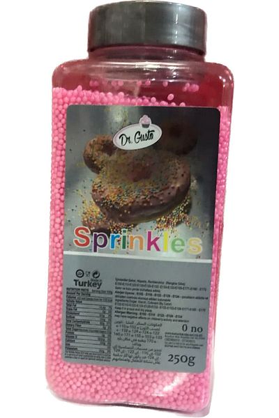 Dr. Gusto 250 g Pink 2 mm Beads Candy