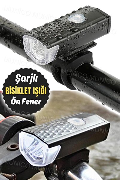 Munico USB Şarj Edilebilir Işık Bisiklet Bisiklet LED Ön Lamba Profesyonel Tü...