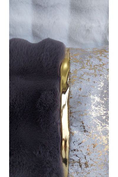 BALADI HOME pillowcase plush and velvet fabric Velvet Look square Throw Pillow Case with Gold Leather Accessories