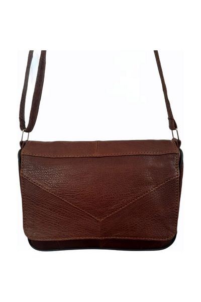 Erzeno Geantă de umăr și crossbody pentru femei, din piele naturală, cu mai multe compartimente, moale, maro