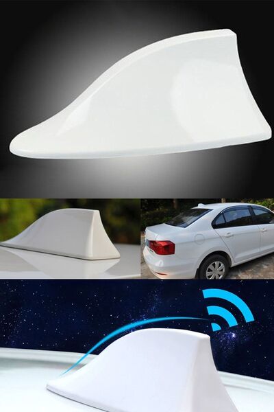 GD 24 Volkswagen Polo Uyumlu Beyaz Shark Anten Gerçek Işlevli Elektrikli Köpe...