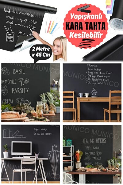 Munico Duvar kapı Ders Çalışma Boyama Çocuklar İçin Kara Yazı Tahtası Kalem İ...