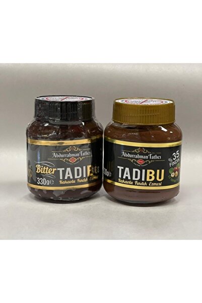 Abdurrahman Tatlıcı Tadıbu Kakaolu Fındık Ezmesi 330gr Ve Bitter Fındık Ezmesi 330 Gr 2li