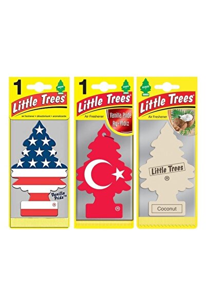 Little Trees Türk Bayrağı - Amerikan Bayrağı - Hindistan Cevizi