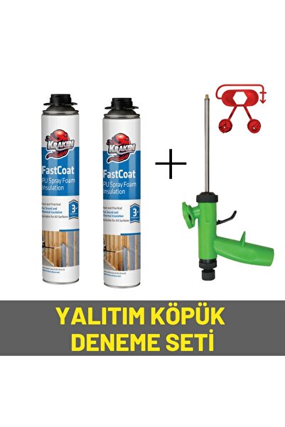 KRAKEN Poliüretan Sprey Termal Yalıtım Köpük 930grx2 Adet 1 Adet Tabanca