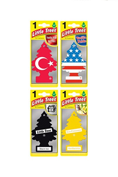 Little Trees Türk Bayrağı Amerikan Bayrağı Black Ice Vanilya