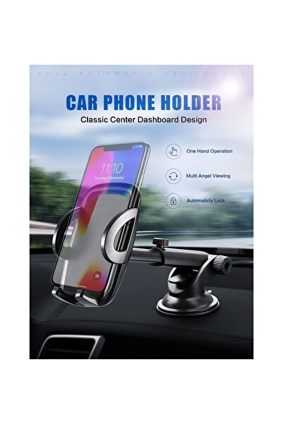 GD 24 Telefon Tutucu Cam Ve Torpido Vantuzlu Uzayan Ayarlanabilir