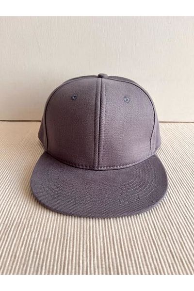 CosmoOutlet Unisex Gray Hip Hop Cap - Solid Color, Adjustable from the Back