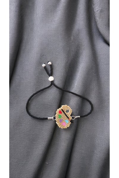 SEARD Miyuki Beads Handmade Wooden Painting Palette Adjustable Bracelet