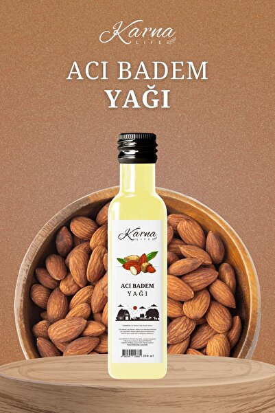 KARNA LİFE Acı Badem Yağı 250ml - Saf ve Doğal