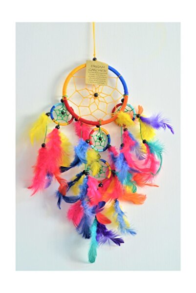 GÖKÇE El Yapımı Rüya Kapanı Dream Catcher Otantik Hediyelik 45 cm