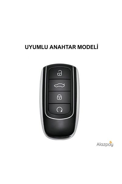 Alazpay Chery Tiggo 8 Pro & 7 Pro Avatgarde Omoda 5 Hexagon Patterned Silicone Key Case - 1 Piece