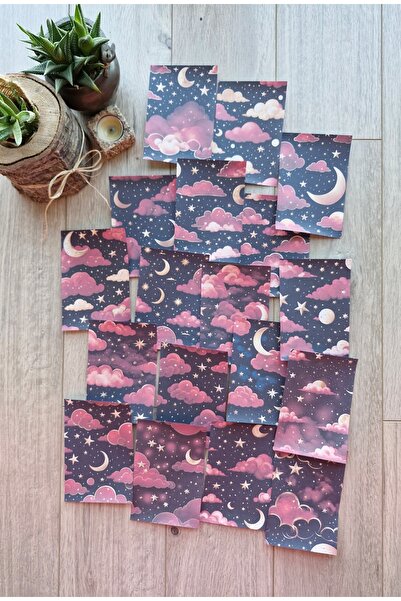 Mona Craftist مجموعة ورق قصاصات تحت عنوان سحابة حمراء مكونة من 18 قطعة من ورق...