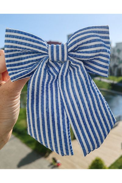 İLKYAZ Automatic Bow Buckle Striped Tailed Accessory