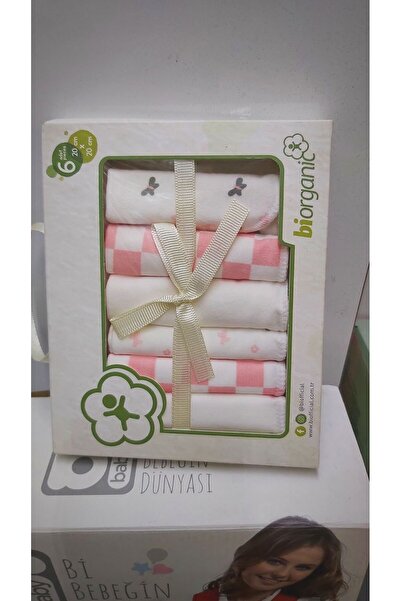 Biorganic Desenli 6 Lı Penye Mendil