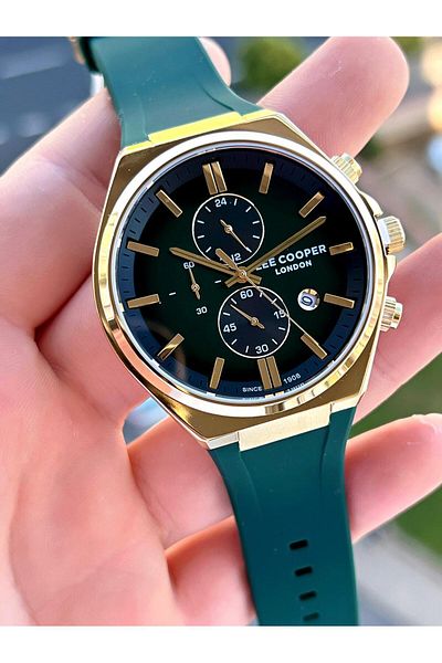 Lee Cooper Men's Wristwatch - Silicone Cord, 5 ATM Water Resistant, Interior Functions Active ELC07854.177