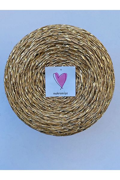 Makromİps PREMIUM TWISTED METALLIC PAPER STRING - POLYESTER GLOSSY BAG (250gr/420m) Σχοινί συσκευασίας διακοσμητικό πλέξιμο