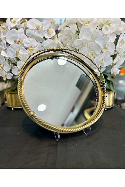 Santara منتج مستورد من AVANGARDE صينية معدنية ملتوية ذات لون ذهبي