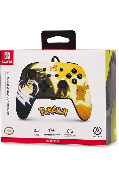 Powera Nintendo Switch Game Handle Licensed Pokémon Pikachu Vs. Meowth