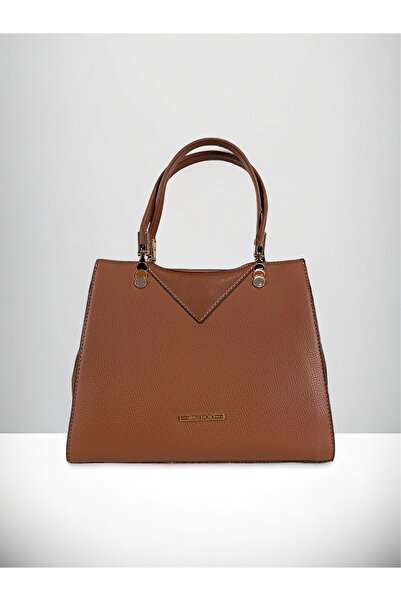 Angel Polo حقيبة يد وكتف بنية