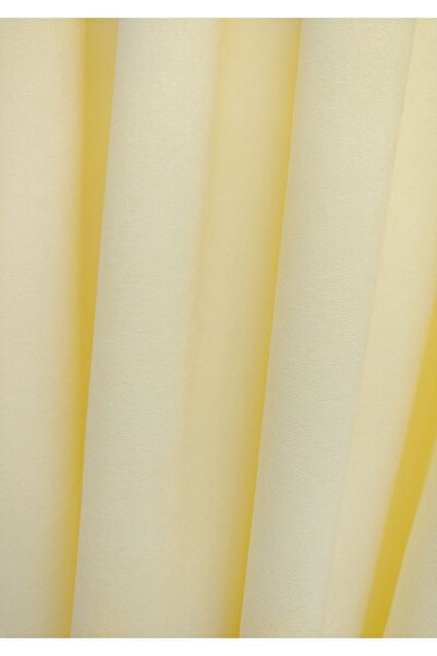 Evdepo Home Crown Cream Solid Color Pleated Soft Background Curtain, 1/3 Tight Pleat, Single Wing
