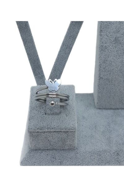 Han Ticarethane Butterfly Model Steel Ring - Stylish and Comfortable