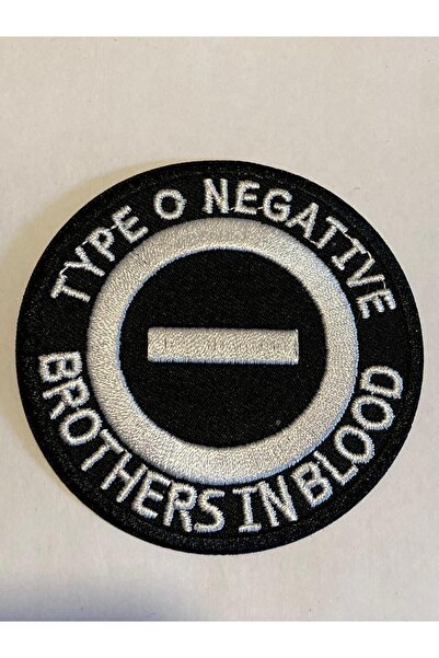 StüdyoÜmitTişört رقعة جينز من النوع O Negative -brothers In Blood Patch