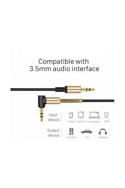 10 Crosby 3.5mm Jack Dirsek Erkek, 3.5mm Jack Erkek Stereo Kulaklık Aux Ses Uzatma Kablosu 1 m