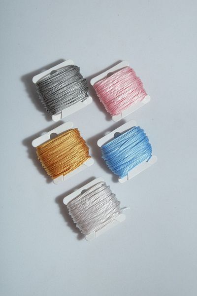 Eskişehir hobi sanat 5 Χρώματα 1 Mm Σχοινί Αλεξίπτωτου - 10 μέτρα (Σχέδιο 50 μέτρων) Μακραμέ Κολιέ Κοσμήματα Σχέδιο