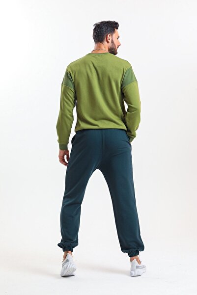 pulur.co Petrol Rengi Yüksek Bel Lastikli Eşofman Altı